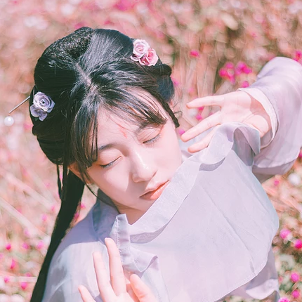 花香书香小清新唯美古风真人女生头像