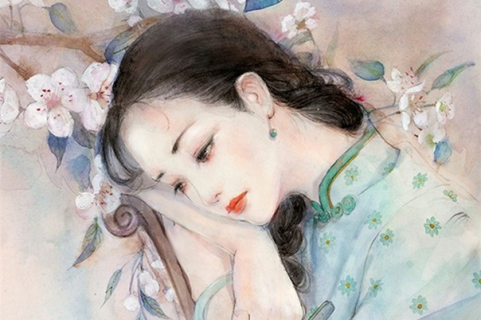 柔美淡雅女子古风头像，古典女子qq头像