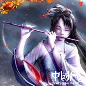 古风白衣女子抚琴头像