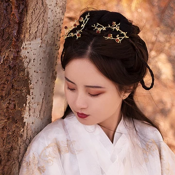 伤感流泪带伞头像，唯美古风真人头像