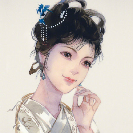 惊艳的手绘古风头像，古风水彩美人头像图集